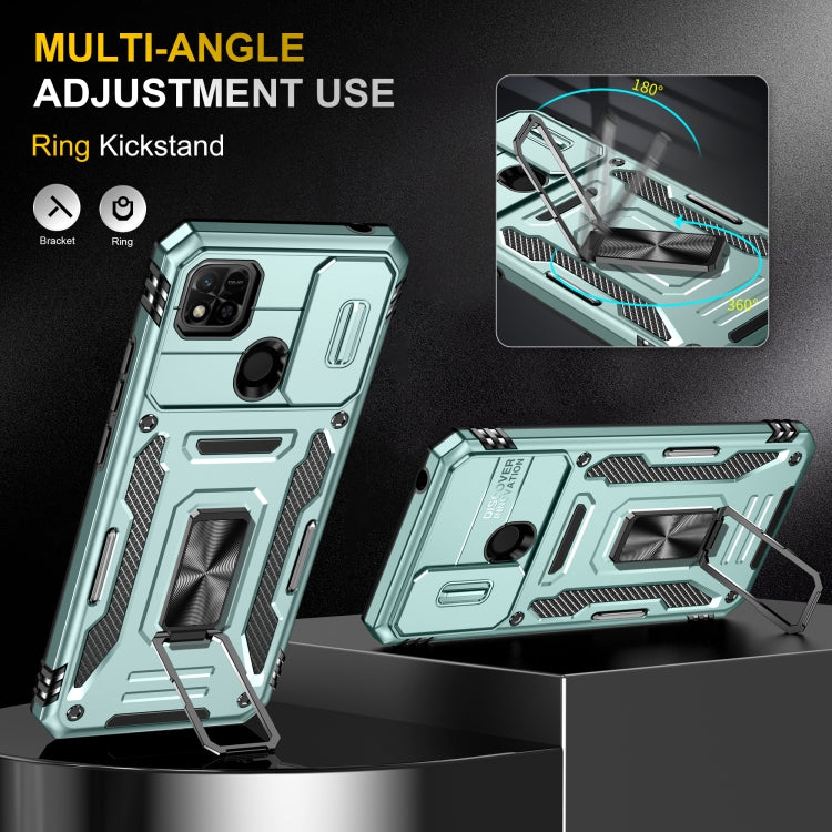 For Xiaomi Redmi 10C Armor PC + TPU Camera Shield Phone Case