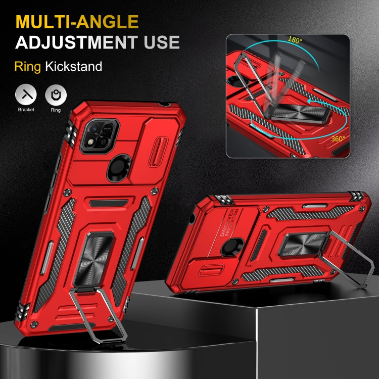 For Xiaomi Redmi 10C Armor PC + TPU Camera Shield Phone Case