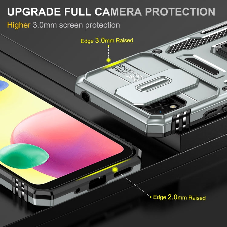 For Xiaomi Redmi 10C Armor PC + TPU Camera Shield Phone Case