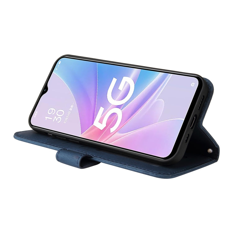 For OPPO A58 5G Skin Feel Life Tree Metal Button Leather Phone Case