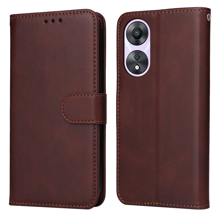 For OPPO A58 5G Classic Calf Texture Flip Leather Phone Case