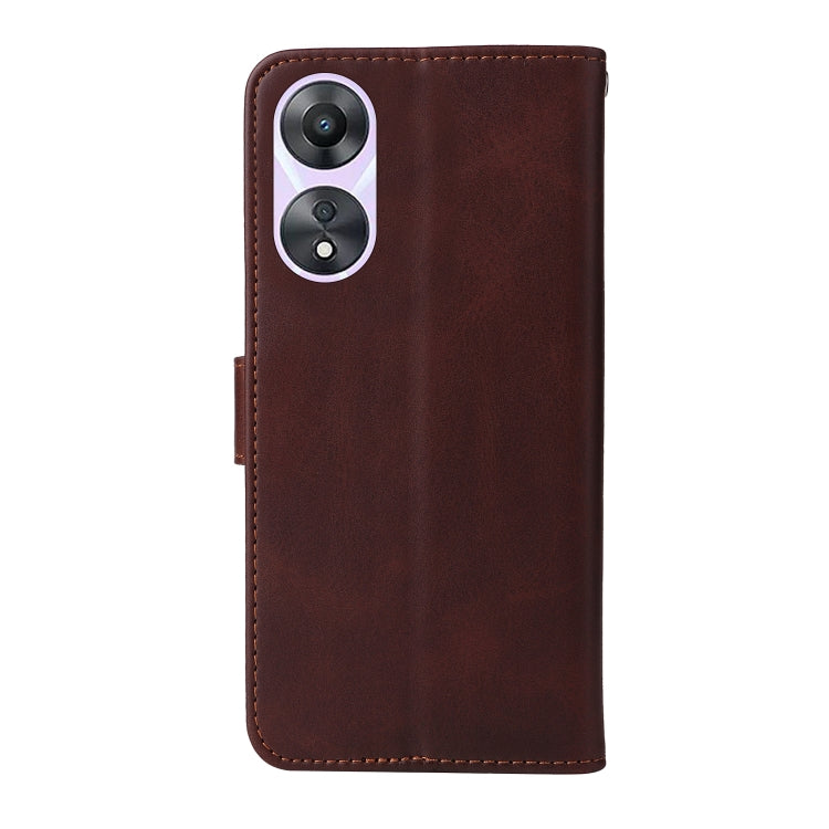 For OPPO A58 5G Classic Calf Texture Flip Leather Phone Case