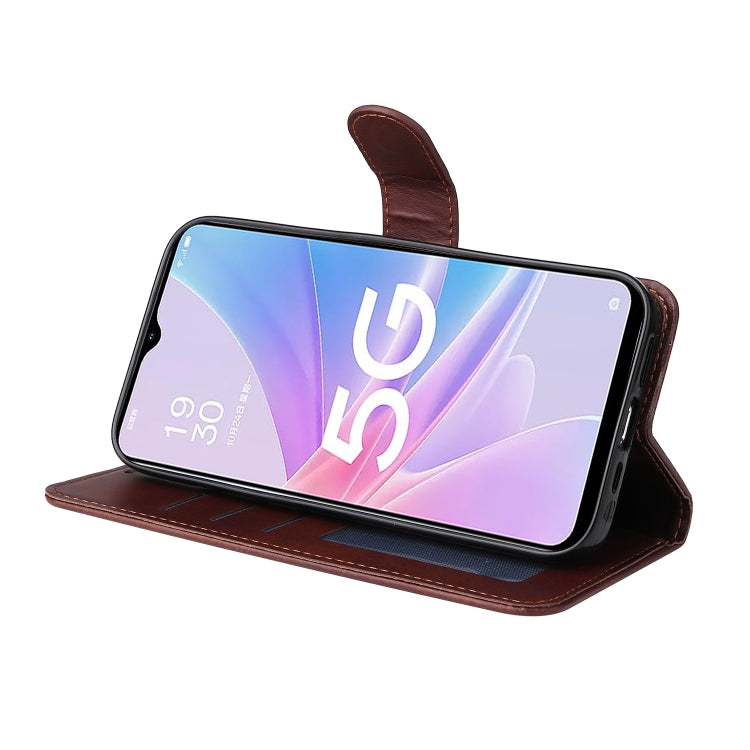 For OPPO A58 5G Classic Calf Texture Flip Leather Phone Case