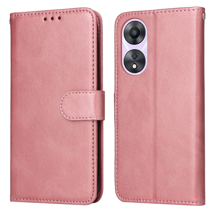 For OPPO A58 5G Classic Calf Texture Flip Leather Phone Case