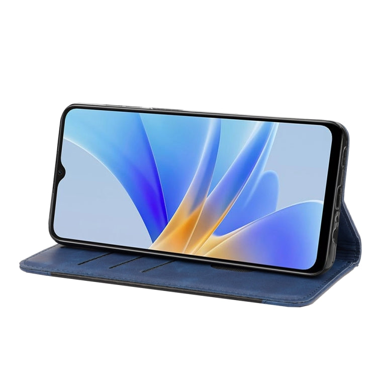 For OPPO A17 Skin Feel Splicing Leather Phone Case