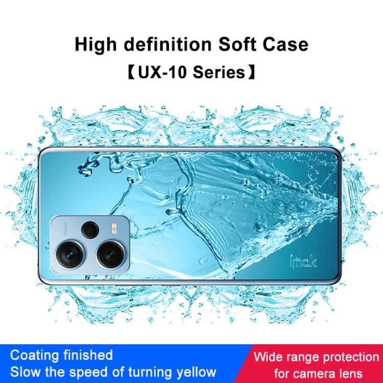 For Xiaomi Redmi Note 12 Pro+ 5G India IMAK UX-10 Series Transparent Shockproof TPU Phone Case(Transparent)
