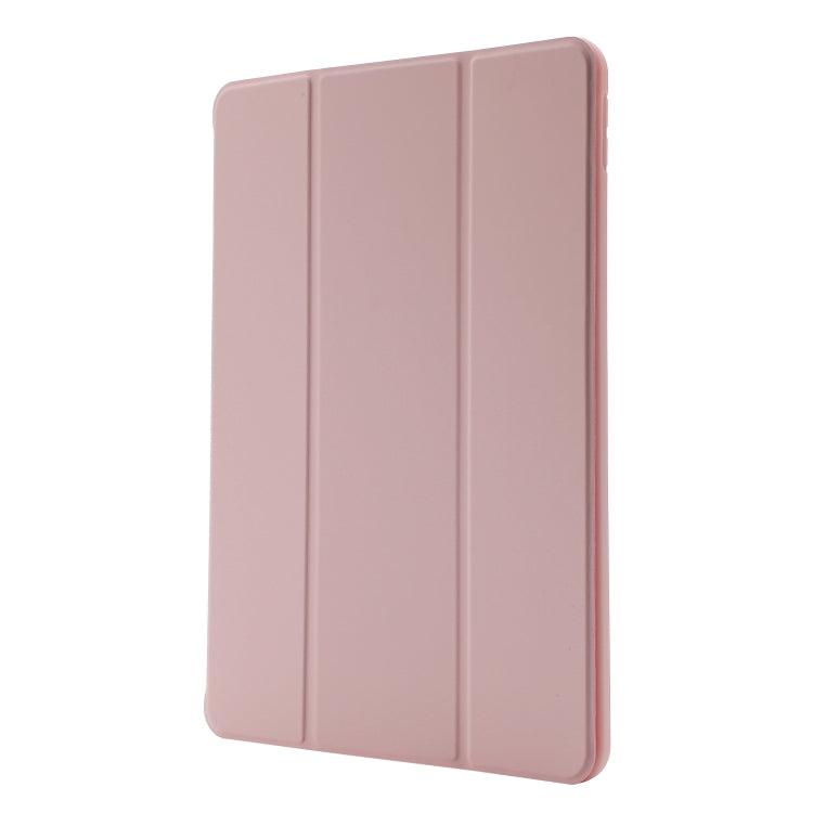 Skin Feel Pen Holder Tri-fold Tablet Leather Case For iPad 10.2 2019 / iPad 10.2 2020 / iPad Air 3 / iPad Pro 10.5