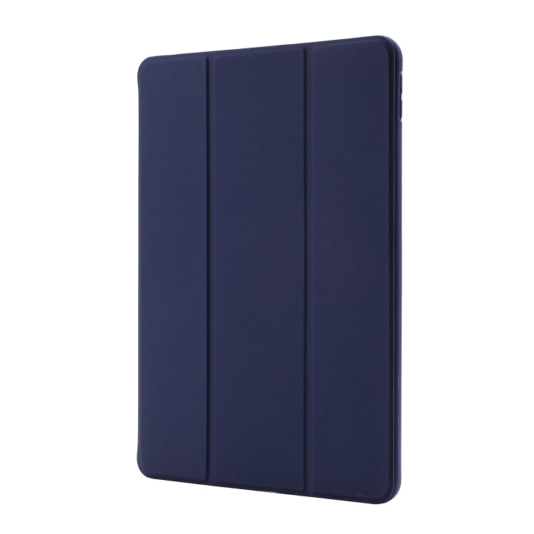 Skin Feel Pen Holder Tri-fold Tablet Leather Case For iPad 10.2 2019 / iPad 10.2 2020 / iPad Air 3 / iPad Pro 10.5