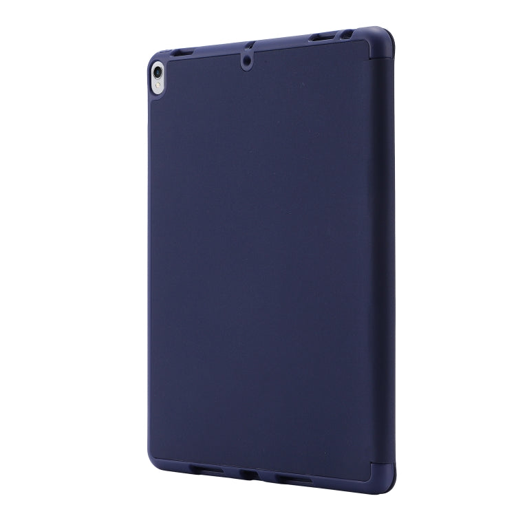 Skin Feel Pen Holder Tri-fold Tablet Leather Case For iPad 10.2 2019 / iPad 10.2 2020 / iPad Air 3 / iPad Pro 10.5