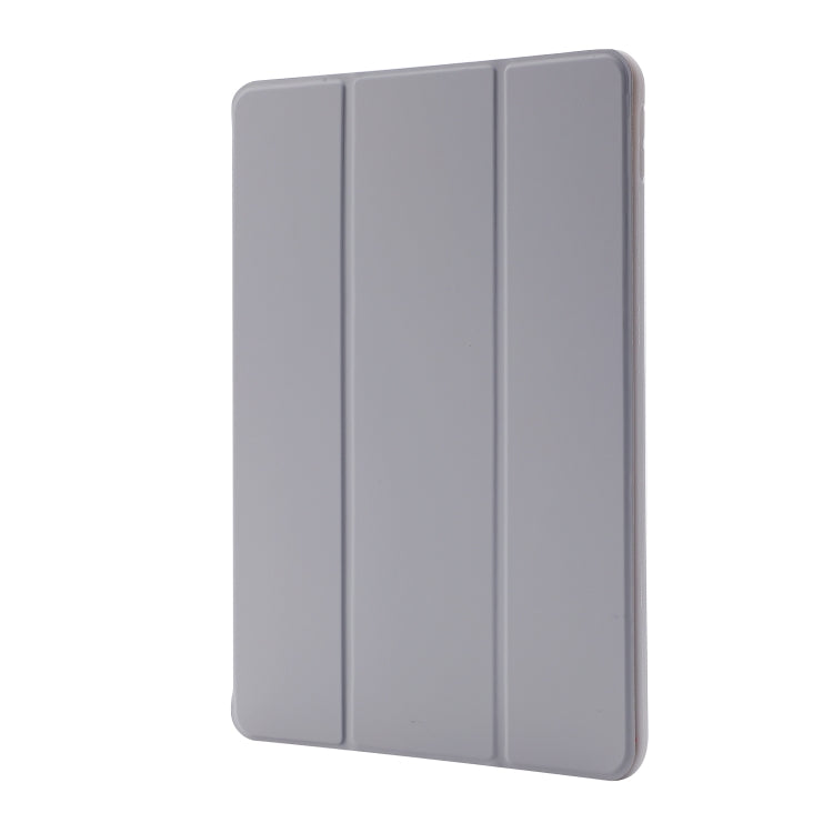 Skin Feel Pen Holder Tri-fold Tablet Leather Case For iPad 10.2 2019 / iPad 10.2 2020 / iPad Air 3 / iPad Pro 10.5