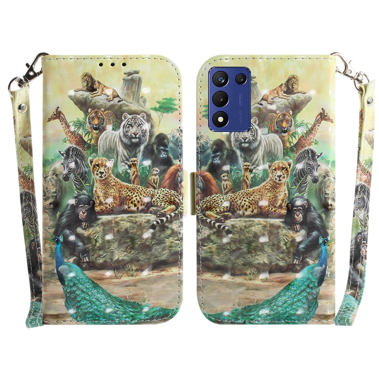 For Realme Q3S / Q3T / 9 SE / 9 5G Speed 3D Colored Horizontal Flip Leather Phone Case