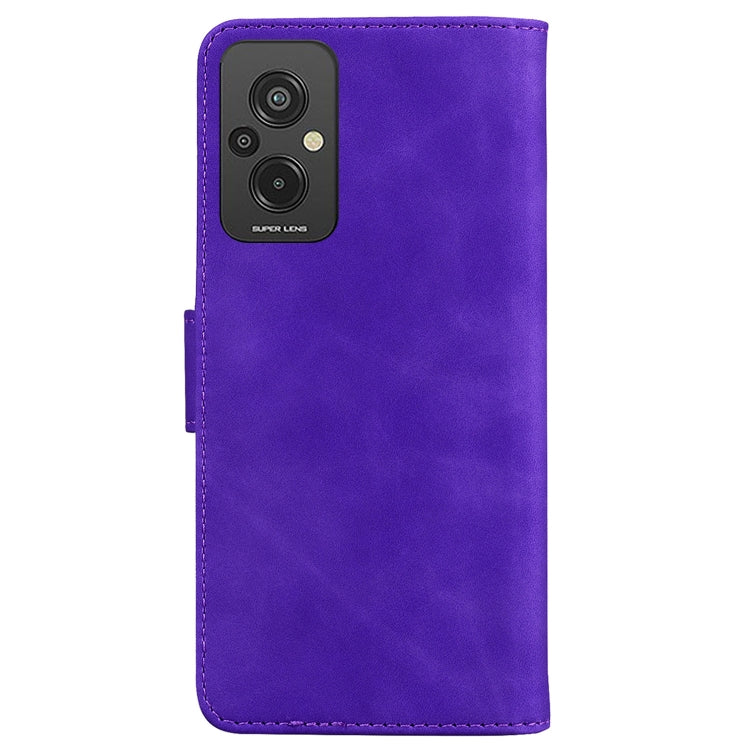 For Xiaomi Redmi 11 Prime 4G Skin Feel Pure Color Flip Leather Phone Case