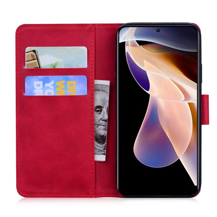 For Xiaomi Redmi 11 Prime 4G Skin Feel Pure Color Flip Leather Phone Case