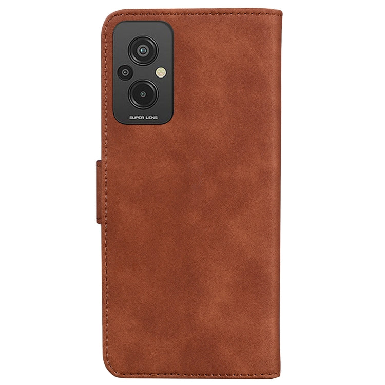 For Xiaomi Redmi 11 Prime 4G Skin Feel Pure Color Flip Leather Phone Case