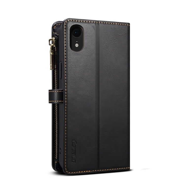 For iPhone XR ESEBLE Star Series Lanyard Zipper Wallet RFID Leather Case