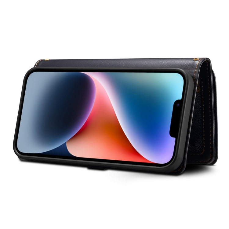 For iPhone XR ESEBLE Star Series Lanyard Zipper Wallet RFID Leather Case