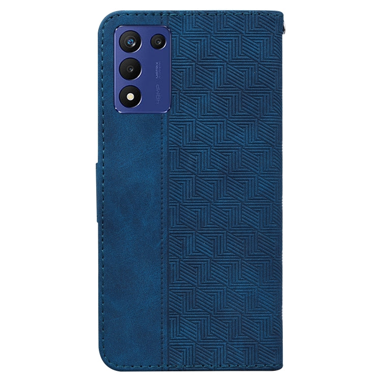 For Realme Q3S / Q3T / 9 SE / 9 5G Speed Geometric Embossed Leather Phone Case
