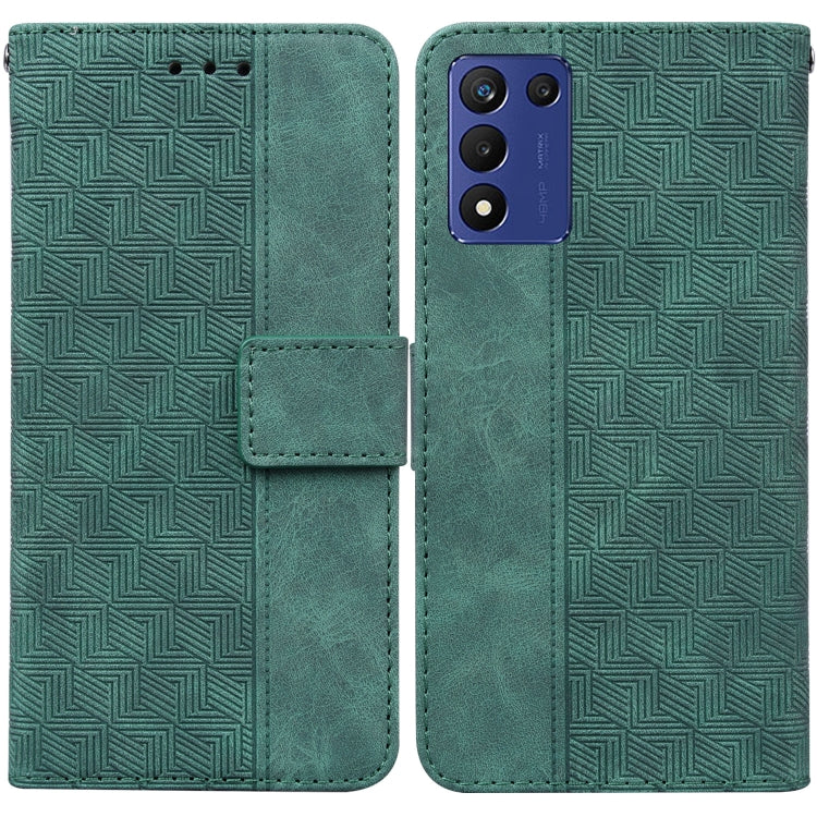 For Realme Q3S / Q3T / 9 SE / 9 5G Speed Geometric Embossed Leather Phone Case