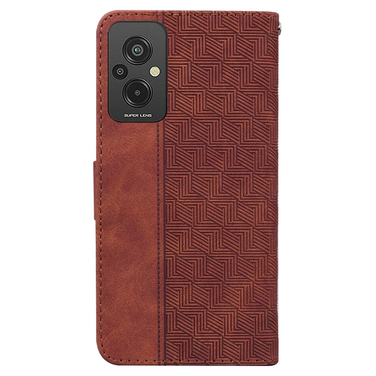 For Xiaomi Redmi 11 Prime 4G Geometric Embossed Leather Phone Case