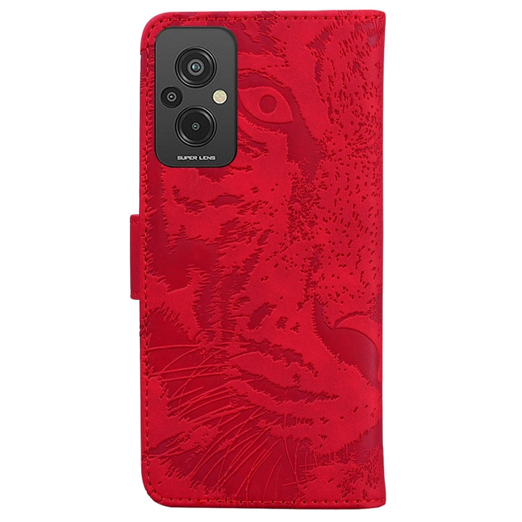 For Xiaomi Redmi 11 Prime 4G Tiger Embossing Pattern Leather Phone Case