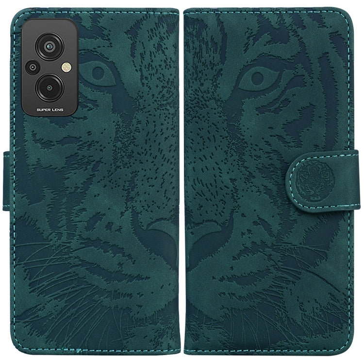 For Xiaomi Redmi 11 Prime 4G Tiger Embossing Pattern Leather Phone Case