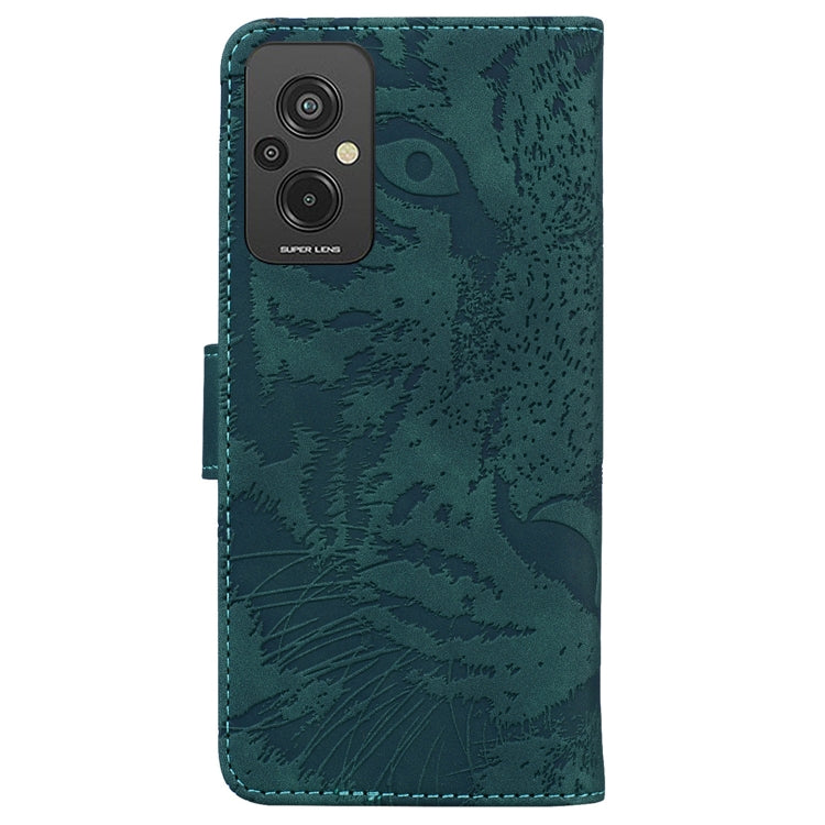 For Xiaomi Redmi 11 Prime 4G Tiger Embossing Pattern Leather Phone Case