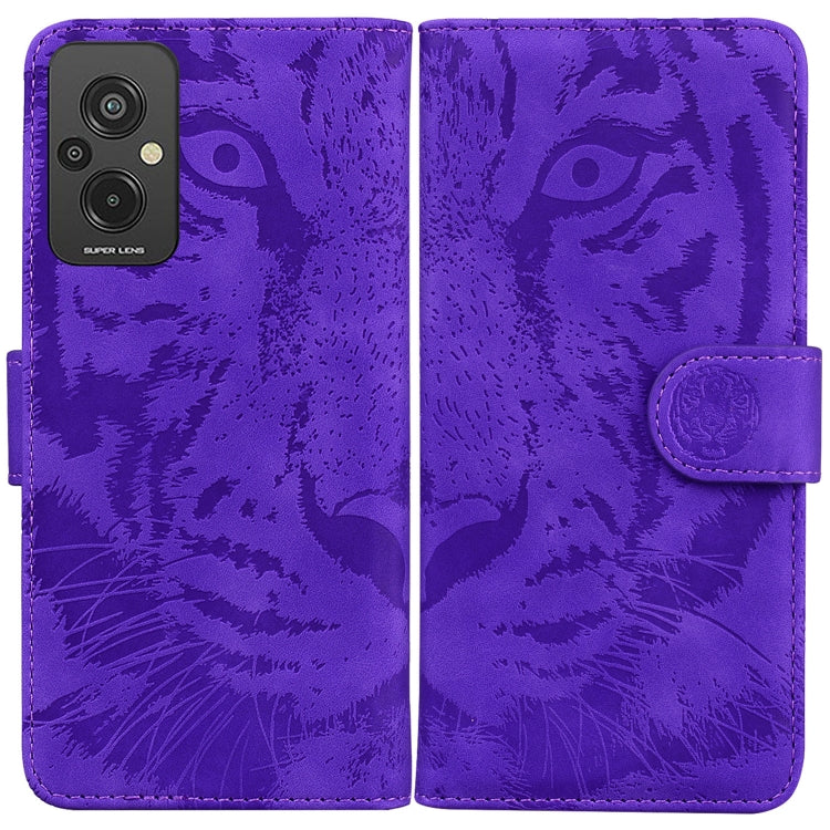 For Xiaomi Redmi 11 Prime 4G Tiger Embossing Pattern Leather Phone Case