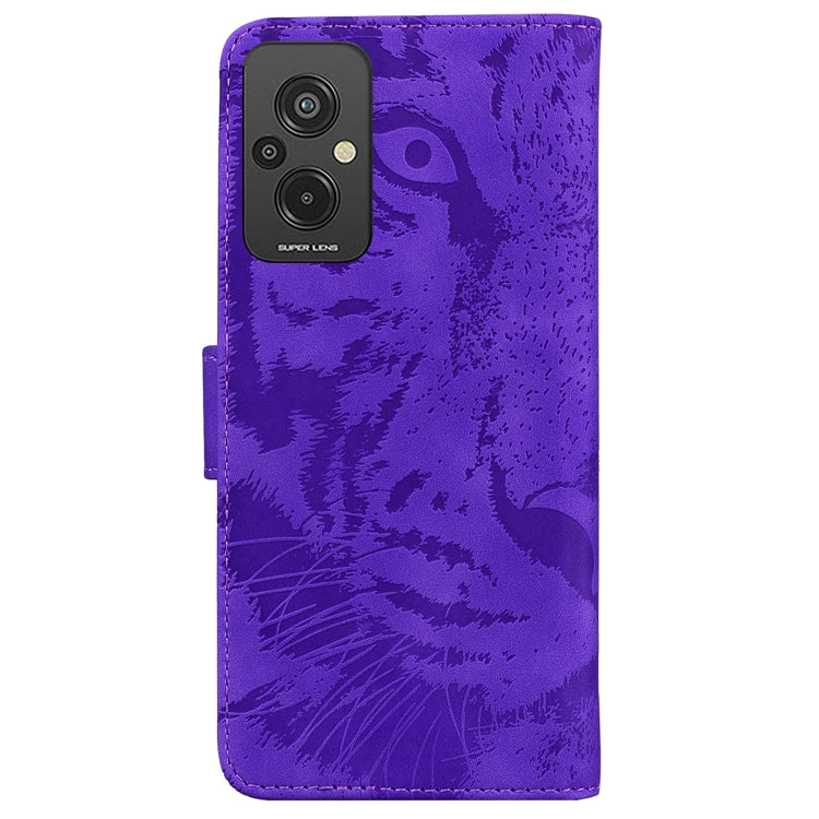 For Xiaomi Redmi 11 Prime 4G Tiger Embossing Pattern Leather Phone Case