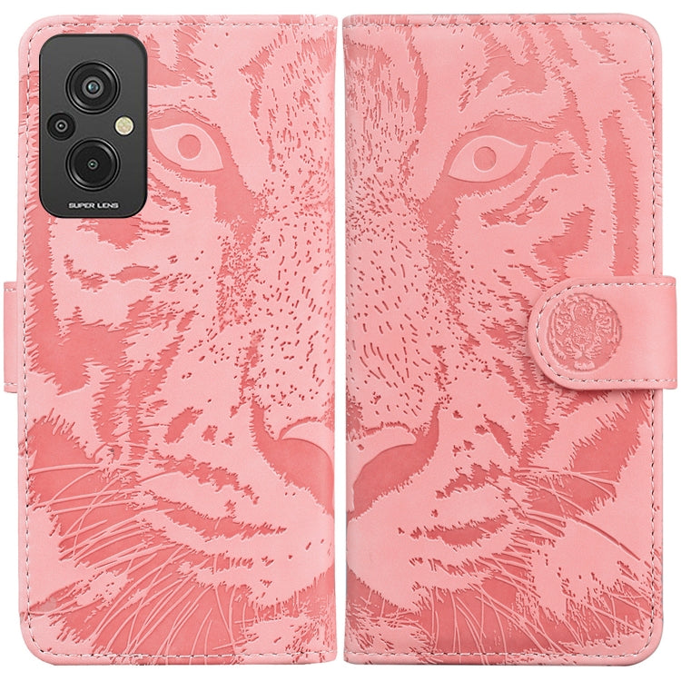 For Xiaomi Redmi 11 Prime 4G Tiger Embossing Pattern Leather Phone Case