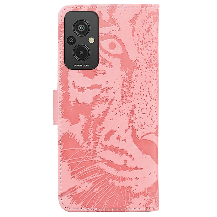 For Xiaomi Redmi 11 Prime 4G Tiger Embossing Pattern Leather Phone Case