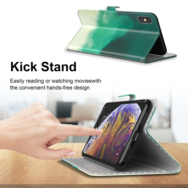 For Realme Q3S / Q3T / 9 SE / 9 5G Speed Watercolor Pattern Leather Phone Case