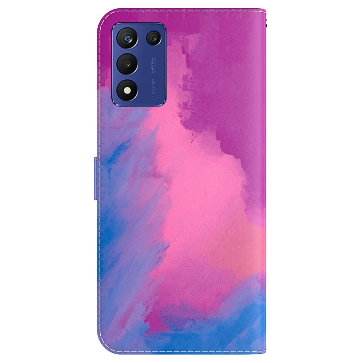For Realme Q3S / Q3T / 9 SE / 9 5G Speed Watercolor Pattern Leather Phone Case