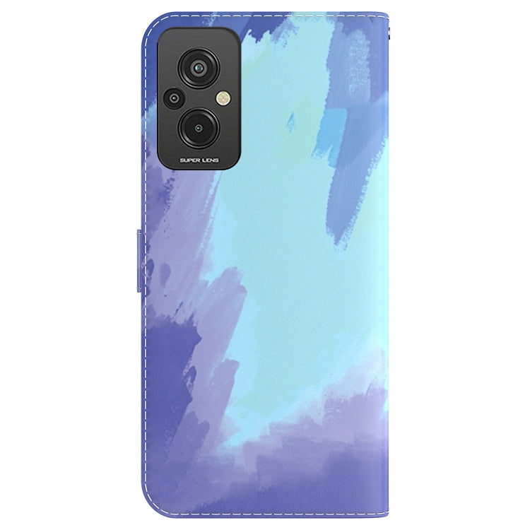 For Xiaomi Redmi 11 Prime 4G Watercolor Pattern Leather Phone Case