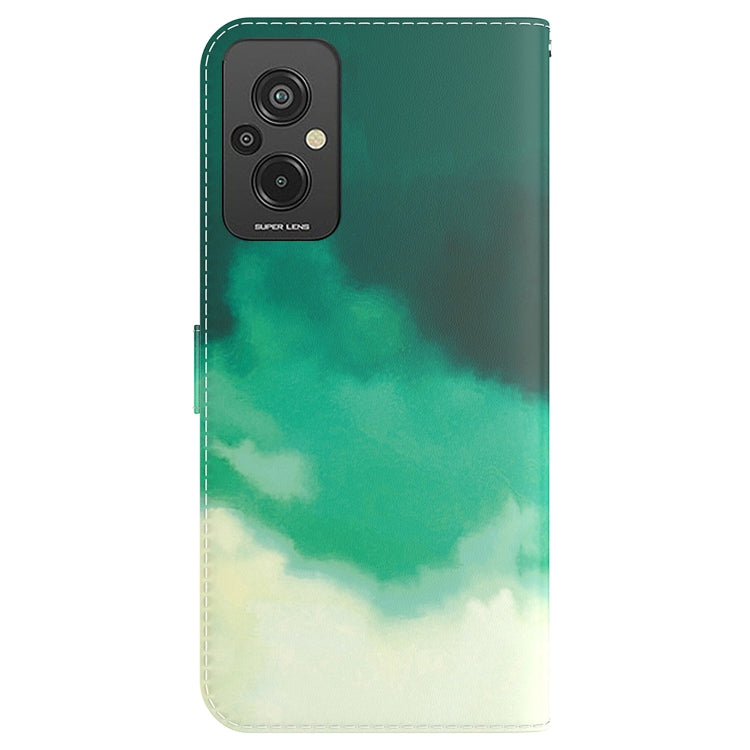 For Xiaomi Redmi 11 Prime 4G Watercolor Pattern Leather Phone Case