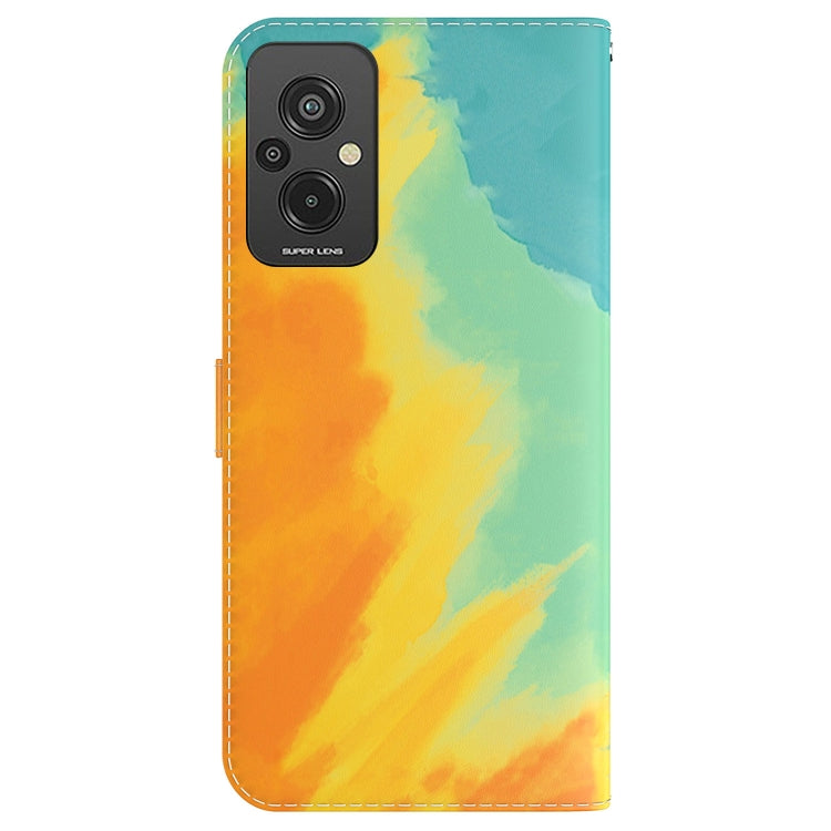 For Xiaomi Redmi 11 Prime 4G Watercolor Pattern Leather Phone Case