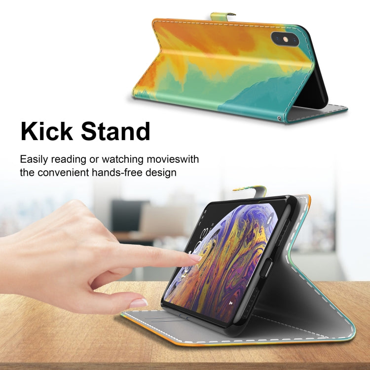 For Xiaomi Redmi 11 Prime 4G Watercolor Pattern Leather Phone Case