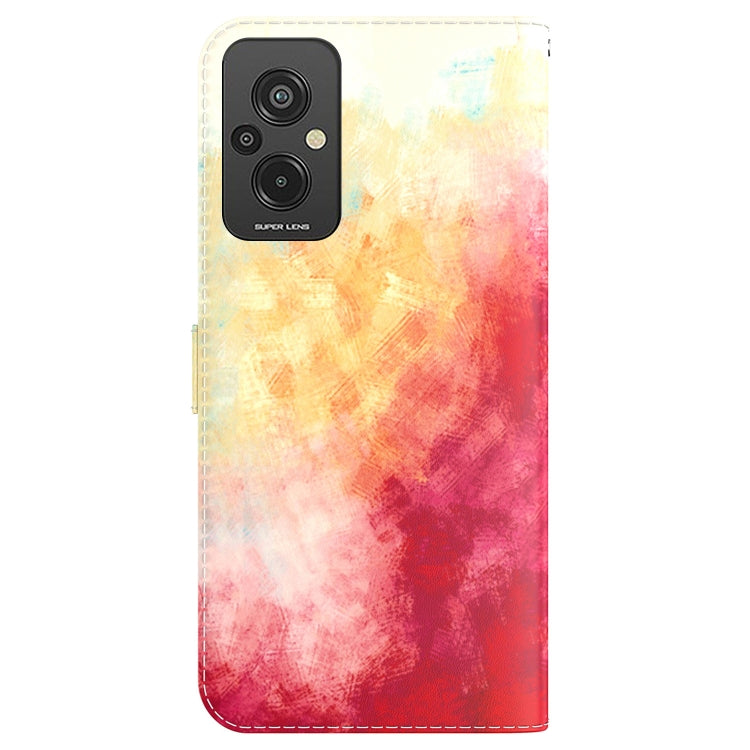 For Xiaomi Redmi 11 Prime 4G Watercolor Pattern Leather Phone Case