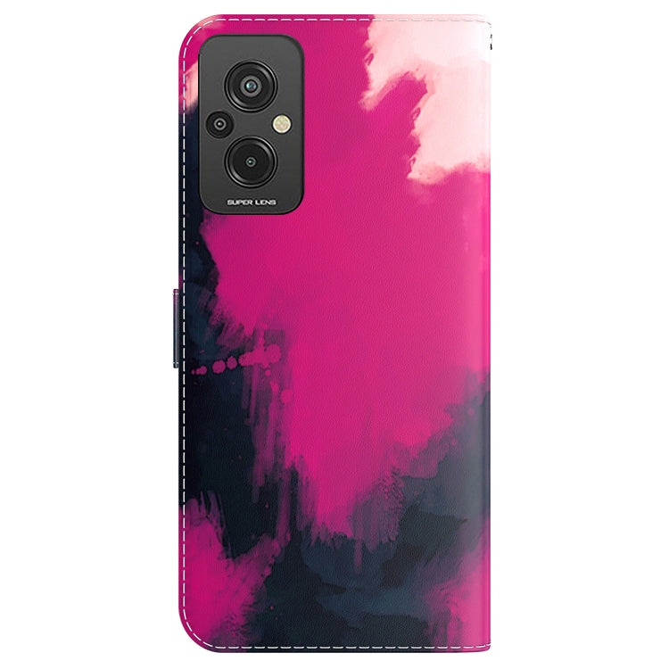 For Xiaomi Redmi 11 Prime 4G Watercolor Pattern Leather Phone Case