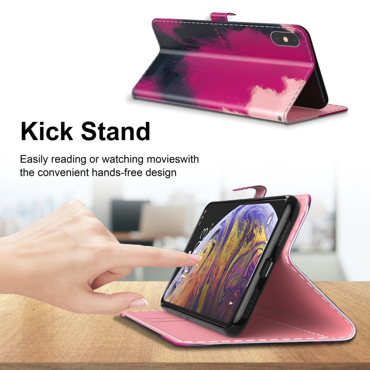 For Xiaomi Redmi 11 Prime 4G Watercolor Pattern Leather Phone Case