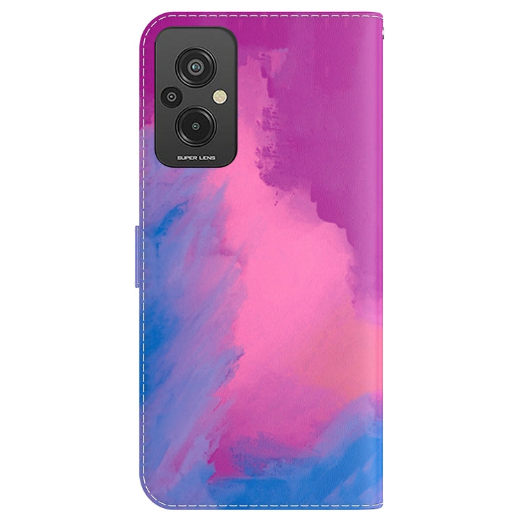 For Xiaomi Redmi 11 Prime 4G Watercolor Pattern Leather Phone Case