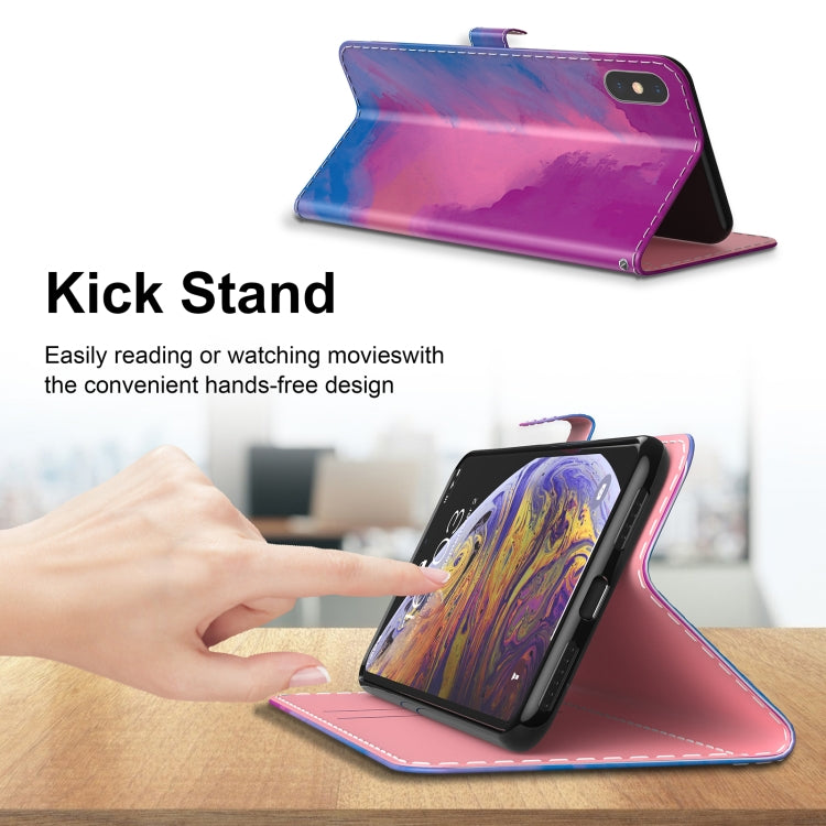 For Xiaomi Redmi 11 Prime 4G Watercolor Pattern Leather Phone Case