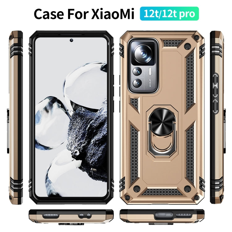 For Xiaomi 12T / 12T Pro Shockproof TPU + PC Phone Case with Holder