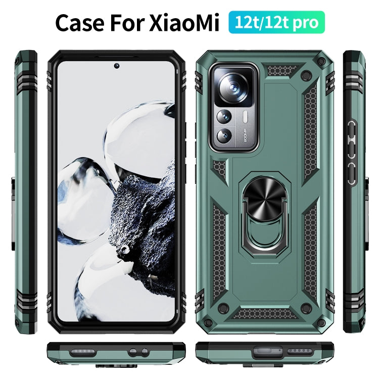 For Xiaomi 12T / 12T Pro Shockproof TPU + PC Phone Case with Holder