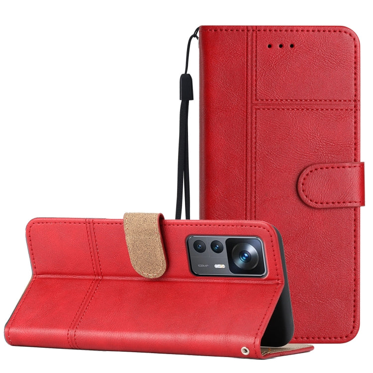 For Xiaomi 12T Business Style Cowhide Texture Leather Phone Case