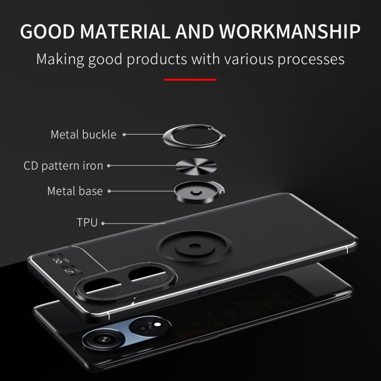 For OPPO A1 Pro Metal Ring Holder TPU Phone Case