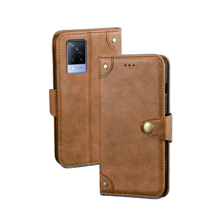 For vivo V21s idewei Retro Texture Leather Phone Case