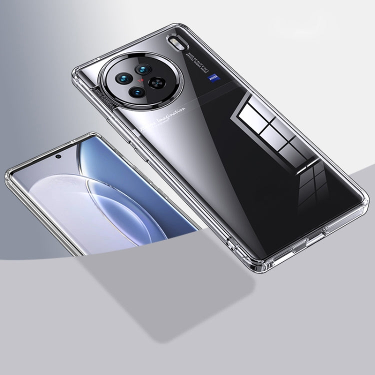 For vivo X90 Armor Clear TPU Hard PC Phone Case