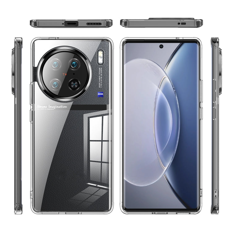 For vivo X90 Pro Armor Clear TPU Hard PC Phone Case