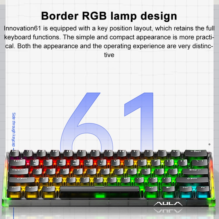 AULA F3261 Wireless Bluetooth Tri-mode RGB Mechanical Keyboard