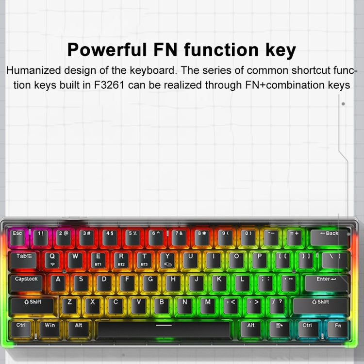 AULA F3261 Wireless Bluetooth Tri-mode RGB Mechanical Keyboard